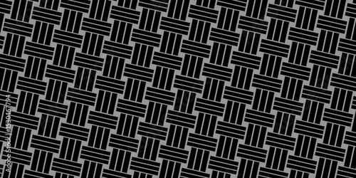 Weave Pattern Showing Repetition Useful as Background. Minimal line Seamless geometric pattern with shapes. Decoration and maze ornament square wall tile. colorful rattan weave texture background.