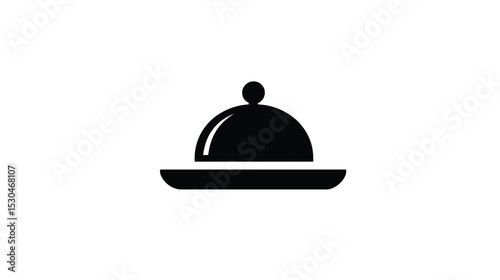 Restaurant cloche icon: Elegant symbol for fine dining and catering