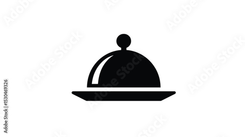 Restaurant cloche icon: Elegant design for menus, websites, and branding
