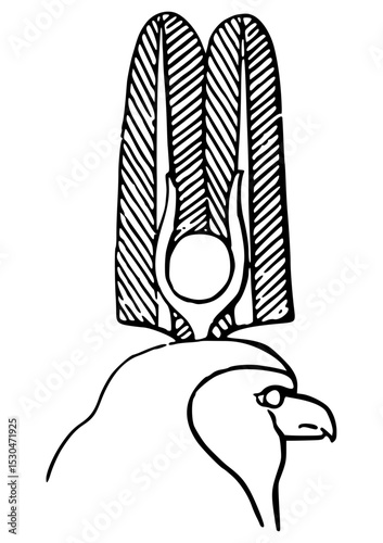 Line Drawing Of Ancient Egypt Hieroglyph