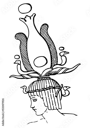Line Drawing Of Ancient Egypt Hieroglyph