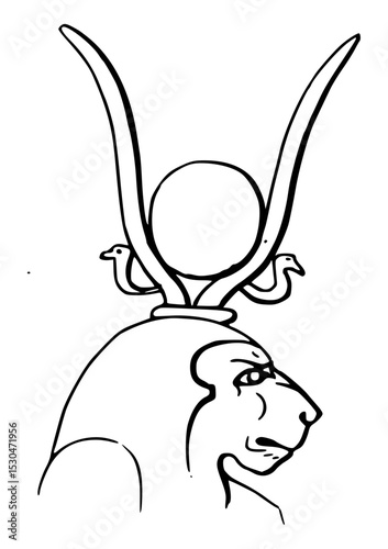 Line Drawing Of Ancient Egypt Hieroglyph