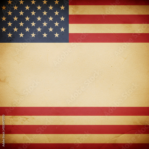 Patriotic American Flag Background Grunge Texture