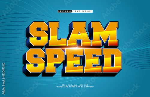 slam speed editable text effect with a race and speed text effect