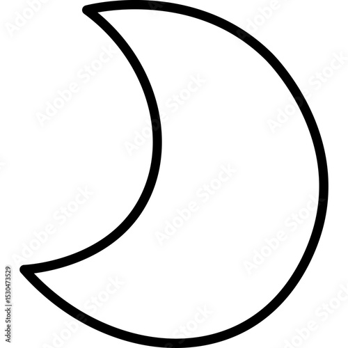 Crescent Moon Outline