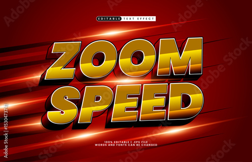 zoom speed editable text effect with a race and speed text effect