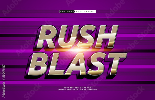 rush blast editable text effect with a race and speed text effect