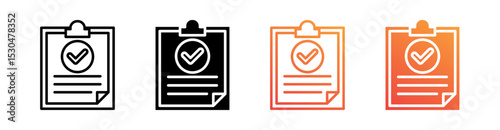 Authenticity Multiple Style Icon Set Vector 