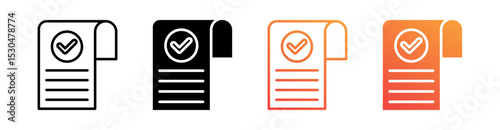 Conclusion Multiple Style Icon Set Vector 