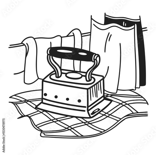 vector illustration of iron