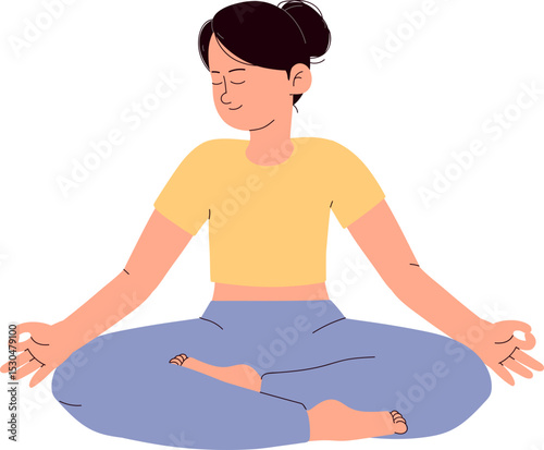 Woman Practicing Yoga Asana