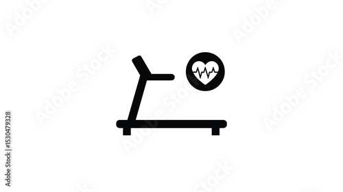 Treadmill Icon: Cardio Fitness & Workout Symbol