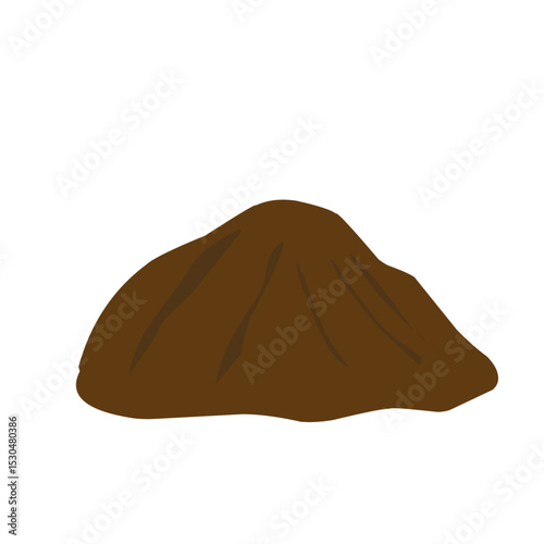 Illustration of a pile of fertile soil for planting