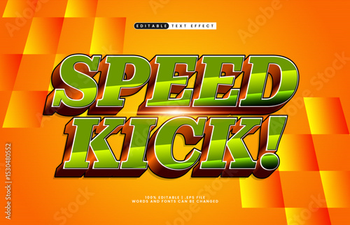 speed kick editable text effect with a race and speed text effect