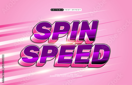 spin speed editable text effect with a race and speed text effect