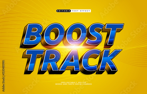 boost track editable text effect with a race and speed text effect