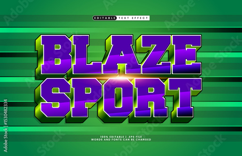 blaze sport editable text effect with a race and speed text effect