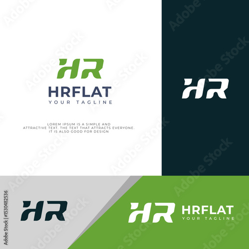 Interlocked HR, RH letter Design Minimalist, Modern, Branding, Identity, Creative, Symbol.