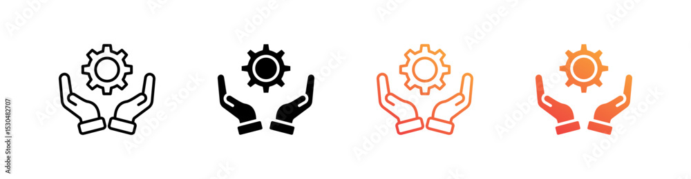 Obraz premium Technical Support Multiple Style Icon Set Vector 