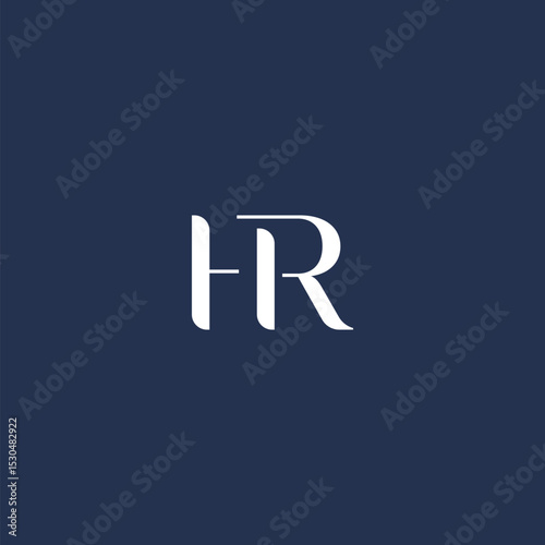 Interlocked HR, RH letter Design Minimalist, Modern, Branding, Identity, Creative, Symbol.