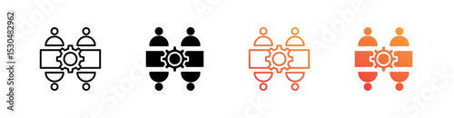 Workshop Multiple Style Icon Set Vector 