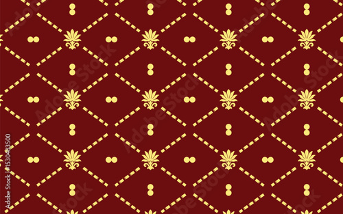 Fleur de Lis Trellis Pattern Background.