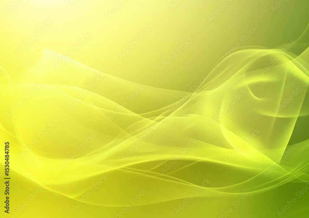Abstract Yellow Green Wave Design Abstract Yellow Green Wave Design