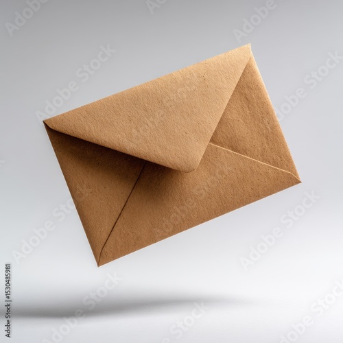 Light brown envelope floats