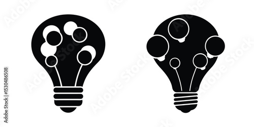 vector illustration of a light bulb idea concept