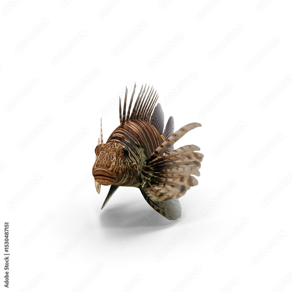 Obraz premium Lionfish isolated on transparent background