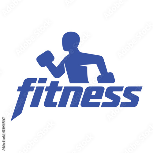 Dynamic fitness logo with a runner silhouette.