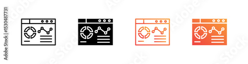 Dashboard Multiple Style Icon Set Vector 