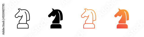Strategy Multiple Style Icon Set Vector 