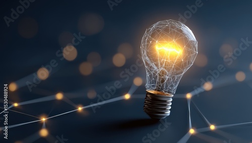 Illuminated lightbulb, network design