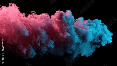 Abstract ink cloud, vibrant colors
