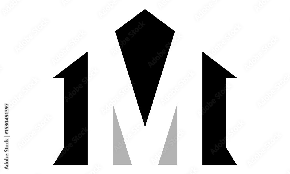 letter M building home logo vector
