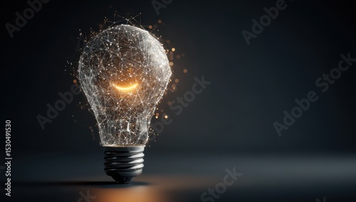 Illuminating idea, digital lightbulb