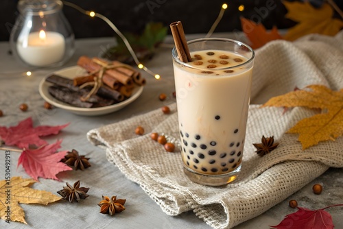  Autumn-Themed Milk Tea with Cinnamon and Star Anise