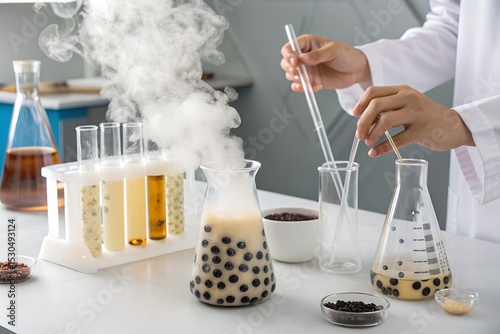 Scientists Performing Food Microbiology Testing on Bubble Tea