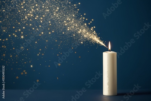  Magical Candle with Sparkling Star Dust