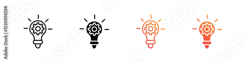 Innovation Multiple Style Icon Set Vector 