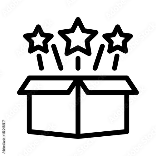 product launch line icon