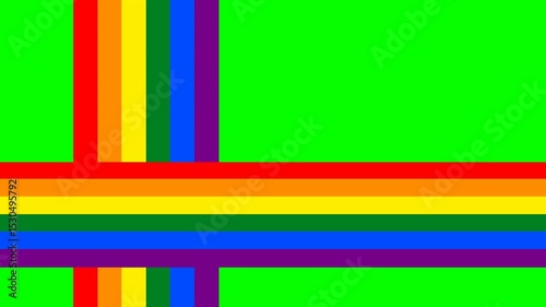 LGBT Pride Month intersecting rainbow animation on transparent background
