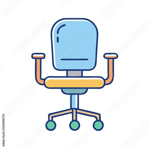 Office chair isolated icon 