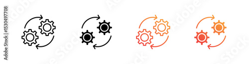 Integrity Multiple Style Icon Set Vector 