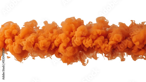 "Create a minimalist poster design for a music festival, using the vibrant orange smoke as a central, energetic element against a clean background."