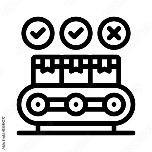 quality control line icon