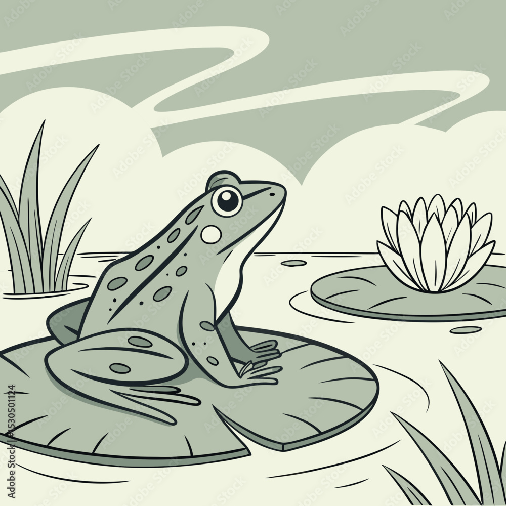 Obraz premium frog in a pond