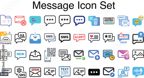 message icon set