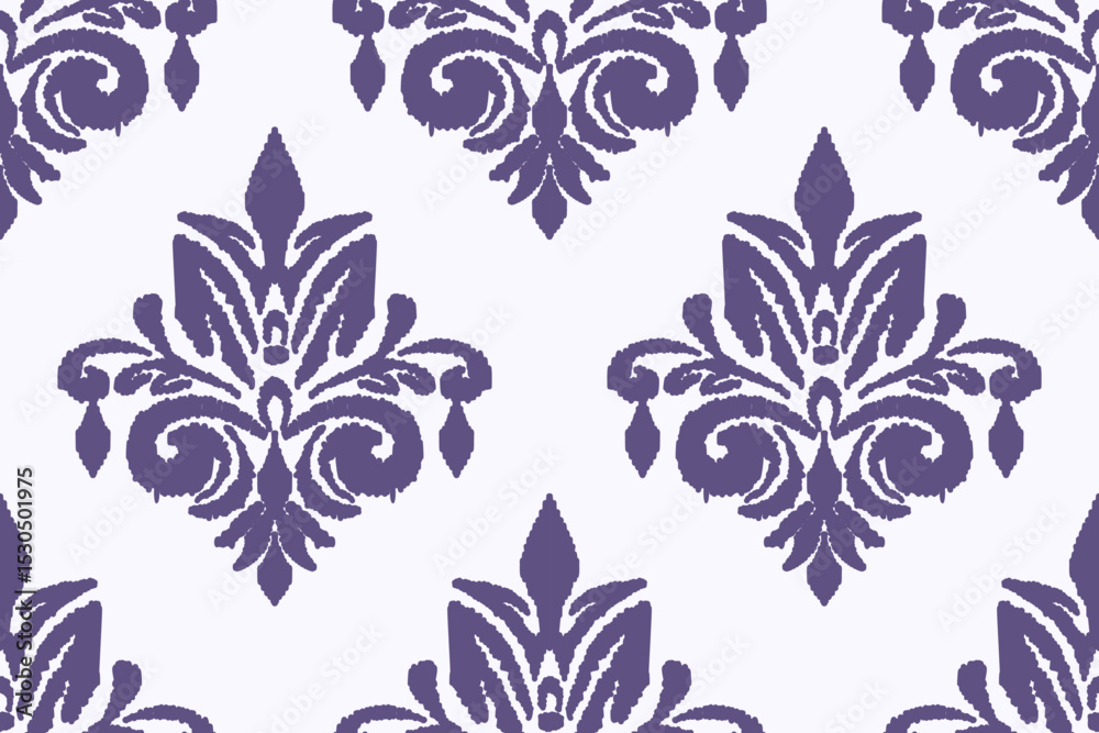 Ikat embroidery on white background. Traditional ethnic ikat, aztec abstract vector pattern, seamless pattern in tribal, folk embroidery and mexican style. Ikat embroidery on white background. Traditional ethnic ikat, aztec abstract vector pattern, seamless pattern in tribal, folk embroidery and mexican style.